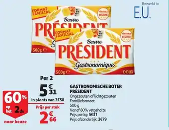Auchan Gastronomische Boter President aanbieding