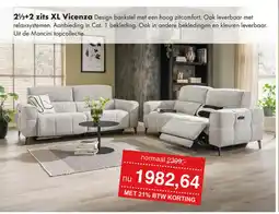 Woonsquare 2 ½ + 2 zits XL Vicenza aanbieding