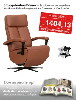 Woonsquare Sta op fauteuil Venezia aanbieding