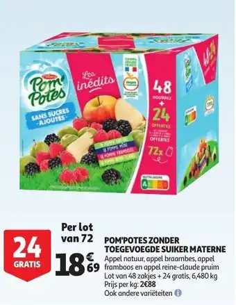 Pom'Potes Zonder Toegevoegde Suiker Materne