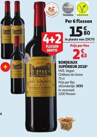 Auchan Bordeaux Superieur 2018 aanbieding
