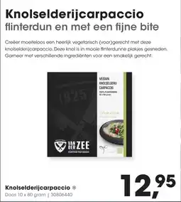 Hanos Knolselderijcarpaccio aanbieding