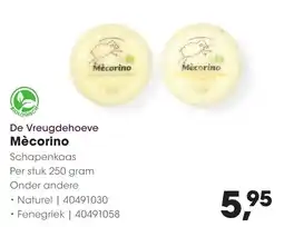 Hanos De Vreugdehoeve Mècorino aanbieding