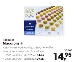 Hanos Pasquier Macarons aanbieding