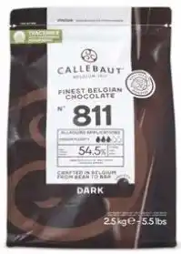 Hanos Callebaut Chocolade callets Puur 54.5% aanbieding
