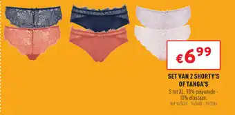 Set van 2 shortys of tanga's