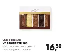 Hanos Choco pleasures Chocoladeflikken aanbieding
