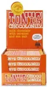 Hanos Tony's Chocolonely Chocoladerepen Melk karamel / zeezout aanbieding