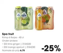 Hanos Spa fruit aanbieding
