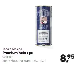 Hanos Theo à Mexico Premium hotdogs Chicken aanbieding