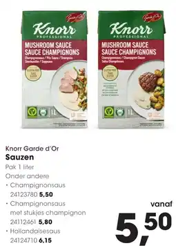Hanos Knorr Garde d'Or Sauzen aanbieding
