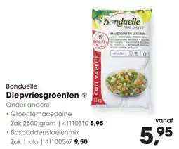 Hanos Bonduelle Diepvriesgroenten Groentemacedoine aanbieding
