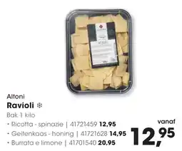 Hanos Altoni Ravioli Ricotta spinazie aanbieding