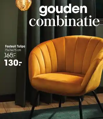 Kwantum Fauteuil Tulipa 75x74x75cm aanbieding