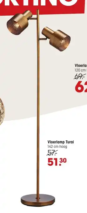 Kwantum Vloerlamp Turai 142cm aanbieding