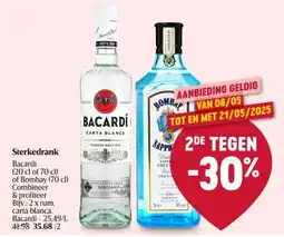 Delhaize Bacardi / Bombay aanbieding