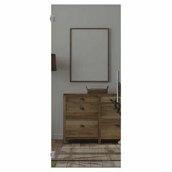 Zelfbouwmarkt Glazen Deur 8mm Zwart Donker 830mm-set Rond Inox aanbieding