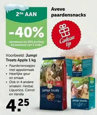 AVEVE Aveve paardensnacks jumpi treats apple aanbieding