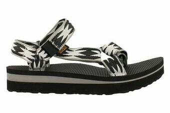 Berca Shoes Teva Sandaal Plat Dames Comfort Midform Universal - Zwart aanbieding