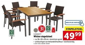 Lidl Wicker stapelstoel aanbieding