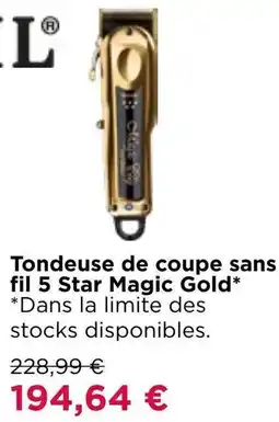 Pro-Duo Wahl Tondeuse de coupe sans fil 5 Star Magic Gold aanbieding