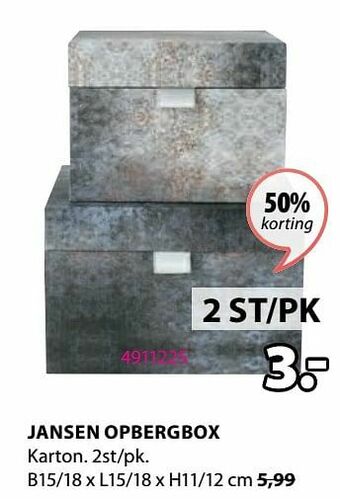 Jysk Jansen opbergbox aanbieding