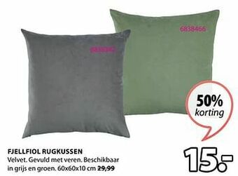 Jysk Fjellfiol rugkussen aanbieding