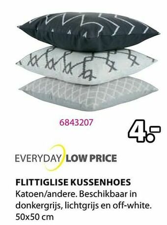 Jysk Flittiglise kussenhoes aanbieding