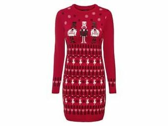 ESMARA® Gebreide kerstjurk (L (44/46), rood)