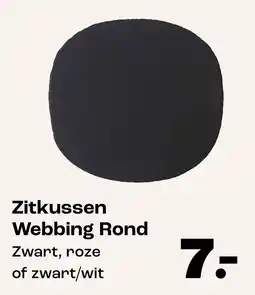 Kwantum Zitkussen Webbing Rond aanbieding