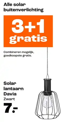 Kwantum Solar lantaarn Davia aanbieding