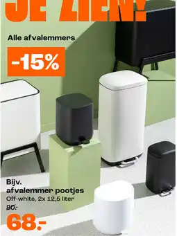 Kwantum Afvalemmer pootjes aanbieding