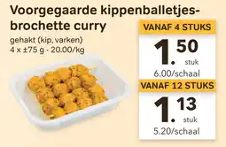 Bon Ap Voorgegaarde kippenballetjesbrochette curry aanbieding