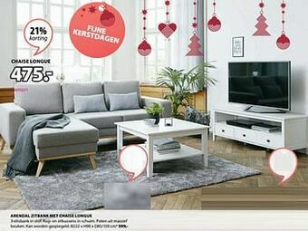 Jysk Arendal zitbank met chaise longue aanbieding