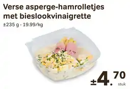 Bon Ap Verse asperge hamrolletjes met bieslookvinaigrette aanbieding