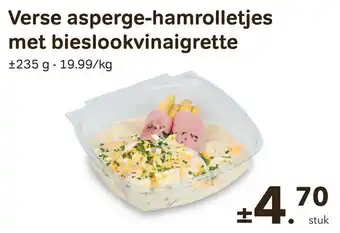 Bon Ap Verse asperge hamrolletjes met bieslookvinaigrette aanbieding