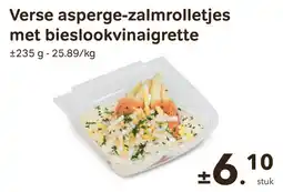 Bon Ap Verse asperge zalmrolletjes met bieslookvinaigrette aanbieding