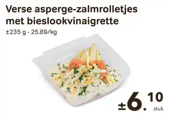 Bon Ap Verse asperge zalmrolletjes met bieslookvinaigrette aanbieding