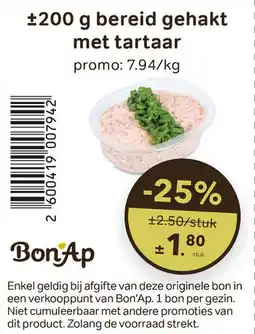 Bon Ap Bereid gehakt met tartaar aanbieding