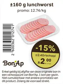 Bon Ap Lunchworst aanbieding