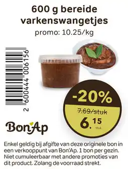 Bon Ap Bereide varkenswangetjes aanbieding