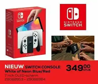 Nieuw switch console white of neon blue-red