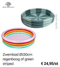 Multi bazar Zwembad regenboog of green striped aanbieding