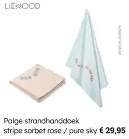 Multi bazar Liewood Paige strandhanddoek stripe sorbet rose / pure sky aanbieding