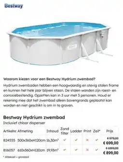 Multi bazar Bestway Hydrium zwembad aanbieding