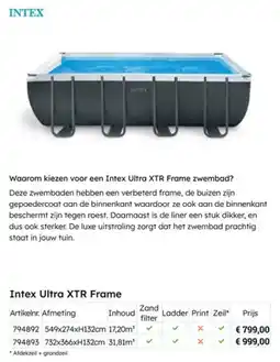 Multi bazar Intex Ultra XTR Frame aanbieding