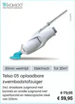 Multi bazar Telsa 05 oplaadbare zwembadstofzuiger aanbieding