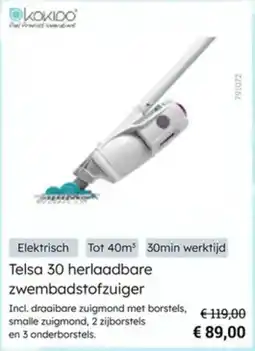 Multi bazar elsa 30 herlaadbare zwembadstofzuiger aanbieding