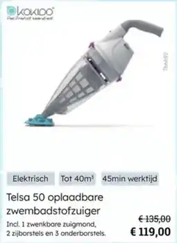 Multi bazar Telsa 50 oplaadbare zwembadstofzuiger aanbieding
