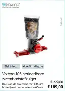 Multi bazar Voltera 105 herlaadbare zwembadstofzuiger aanbieding
